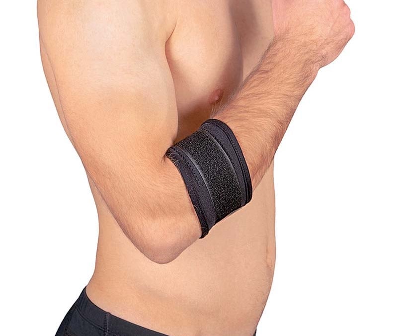 Curea specială pentru cot de tenis cu inserție din silicon